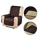 Produktbild KINLO wasserfest Sesselschoner Anti-Rutsch Schonbezug mit Armlehnen Doppelseitig Sesselauflage Sesselschutz 1 sitzer Sofa Matte für Hunde/ Katzen 177cm*56cm (milchig / beige)