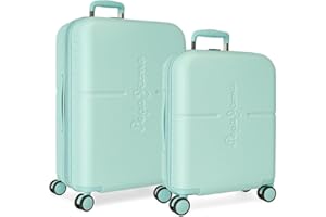 Pepe Jeans Highlight, Maleta de Cabina, Equipaje, Interior con Dos Compartimentos, Fabricada en ABS Material Resistente y Ligero, 4 Ruedas giratorias, Cierre TSA Integrado Puerto USB Integrado