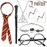 corbata harry potter amazon El juego incluye 1 pieza de corbata, 1 pieza de gafas, 1 pieza de varita mágica, 1 pieza de Deathly Hallows Necklace, 1 pieza de Snitch Dorada Pulsera, 2 piezas de Relámpago Pegatinas Tatuaje.