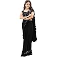 Dhyey fashion Baby Girls Lycra Blend Saree With Unstitched Blouse.
