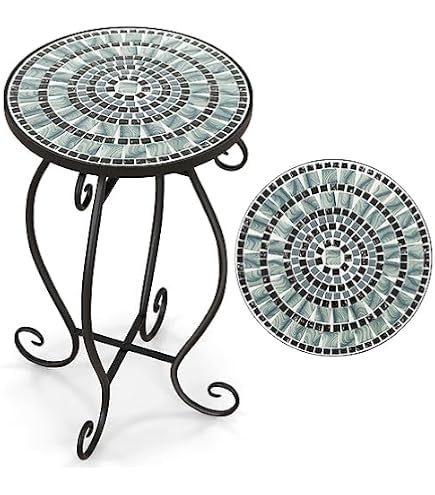 Tavolo Da Giardino In Ferro Antico Dehner | Ø Ca. 61 Cm, H 72 Cm, Marrone Scuro | Resiste Alle Intemperie, Interno/esterno