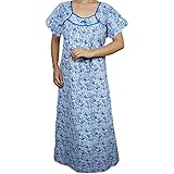 Indiatrendzs Women Nighty Printed Cotton Sleepwear Nightgowns 44"