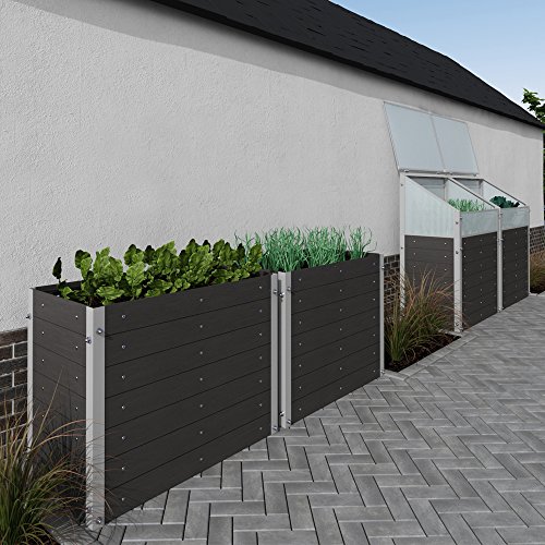 Hochbeet Gewächshaus Pflanzbeet Frühbeet Beet Garten Komposter Kräuterbeet WPC - 3