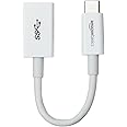 Amazon Basics Cavo convertitore da USB-C a USB-A 3.1 Gen 1 adattatore femmina, velocità 5 Gbps, certificazione USB-IF, per la