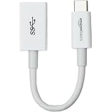 Amazon Basics Cavo convertitore da USB-C a USB-A 3.1 Gen 1 adattatore femmina, velocità 5 Gbps, certificazione USB-IF, per la