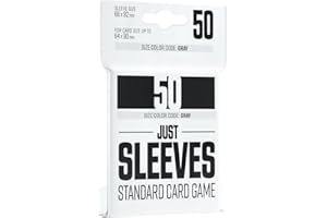 Gamegenic, Just Sleeves Standard Card Game Black, Size Colour Code: Grey
