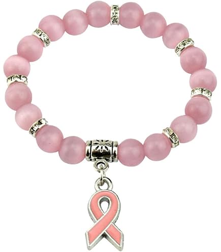 Bracelet Octobre Rose 2024 - En Simili Cuir Rose - Soutien Cancer Du Sein - 9x9x3 Cm