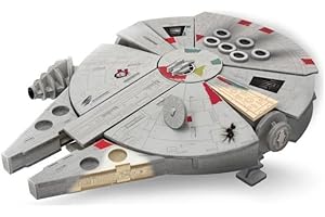 GOLIATH WoodWorX: Star Wars Millenium Falcon | 3D Wooden Model Kit | Build, Paint, Stick & Play | Model Kit for Kids Aged 5+