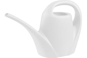 Greemotion Regadera de Plástico para Jardín 1,5 L Con Pico, para Flores Pequeña, Blanca - 32 x 21 x 12 cm