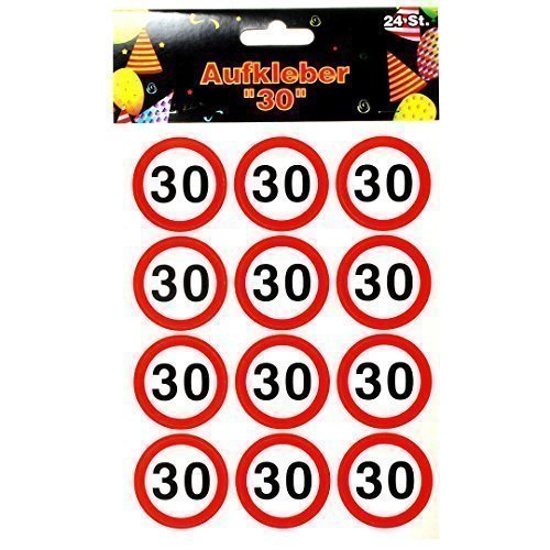 Udo Schmidt Verkehrszeichen Aufkleber Sticker zum 30. Geburtstag