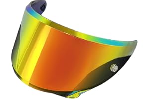 MTDVZR HJ-42 Helmet Visor Replacement,UV Protective Scratch-Resistant Helmet Face Shield Windproof Visor Compatible with HJC RPHA 12,RPHA 12N,RPHA 12 Carbon (Revo Deep Red-Day Use Only)