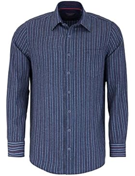 CASAMODA Comfort Fit Hemd Langarm New Kent Streifen blau