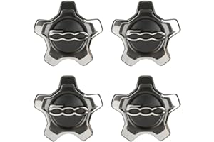 SANQIUTOU 4 Pezzi Tappi Coprimozzo Compatibili per Fiat 500X (16inch), Protezione Dalla Ruggine Antipolvere per Ruote Accessorio Decorativo Cerchioni Accessori