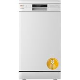 COMFEE' CDWEF1034BW Dishwasher 45 cm Free Installation, 10 Place Settings | Hygienic Wash 72&deg;C, Fast 30Min, ECO Program, Dela