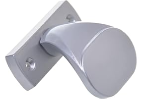‎AQBAU Aqbau® Türknopf f.Rahmentüren Aluminium Knopfdrücker Türknauf feststehend türknöpfe schiebetür griff knauf garagentor griff für Türen Tore Pforten (Silber)