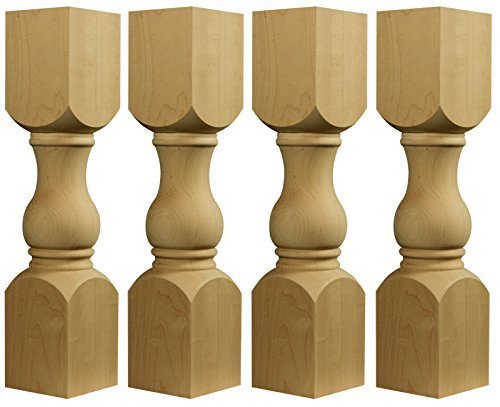 ShantyToChic Coffee Table Legs (Set of 4) in Knotty Pine - 18 X 4 by Osborne Wood Products