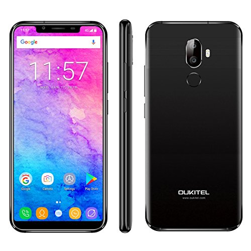 Oukitel Smartphone U18Â sbloccato da 4Â GB + 64 GB, con doppie telecamere posteriori, identificazione facciale + impronte digitali, 5,85â€, Android 7.0,Â MTK6750T Octa Core fino a 1,5Â GHz, supporta rete 4G, doppia SIM