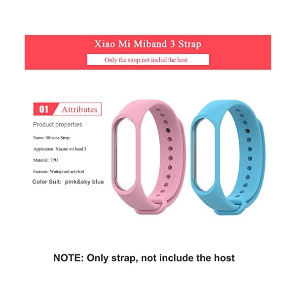 BDIG - Correas de Repuesto para Mi Band 3, Colorido suave silicona pulsera impermeable, Diseño de la Mejor para Pulsera Xiaomi Mi Band 3, Marrón, Large Strap Length (2PCS) - Imagen 4