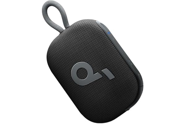 Soundcore Select 4 Go Enceinte Bluetooth Ultra Portable, Enceinte de Douche, 20h, IP67, Flottante, Son Puissant de 5W, Mini Enceinte Bluetooth Portable, pour intérieur, extérieur, randonnée et vélo