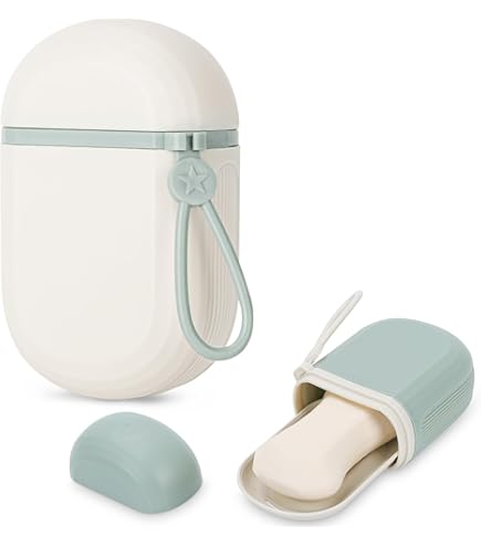 Portasapone da viaggio, con coperchio, portatile, impermeabile e a tenuta stagna, per casa, viaggi, campeggio, palestra (blu
