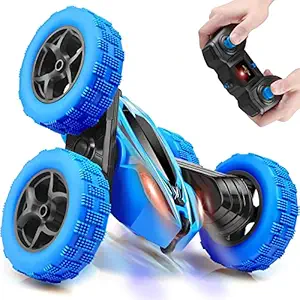 Octra Remote Control Car, RC Cars 2.4GHz Fast Stunt RC Car, 4WD Double Sided 360? Rotating RC Trucks with Headlights, Off Road RC Crawler Toy Cars for Kids Boys Girls (Color May Vary)