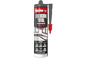 fischer - Solución Total Antracita 290ml | Sellado de Juntas y Adhesión Versátil | Uso Interior y Exterior | Resistente a la Intemperie y Pintable | Fácil Aplicación con Pistola de Silicona