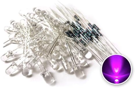 microtivity IL161 5mm Clear Pink LED w/ Resistors (Pack of 30)