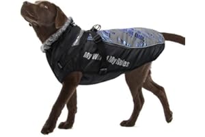 FEimaX Abrigo para Perro de Invierno Impermeable Chaqueta de Felpa Cálido Reflectante Chaleco de Algodón Suave para Cachorro Ropa para Mascotas Perros Pequeños, Medianos y Grandes
