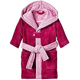 Albornoz con capucha niño niña años 2/3/4/5/8/9 Vossen 100% rizo algodón puro 128 cm - 8 / 9 anni CRANBERRY FUCSIA