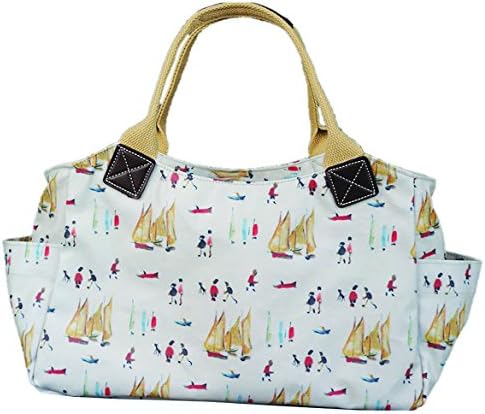 Officially Licensed LS Lowry Artwork HandBag Tote - Yachts Pattern. Womens Fashion Accessory, Ladies Gift Idea