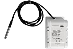 MHCOZY Controllore del sensore di temperatura Zigbee con sonda impermeabile, interruttore intelligente Tuya app Remote 16A (hub zigbee Tuya necessario)