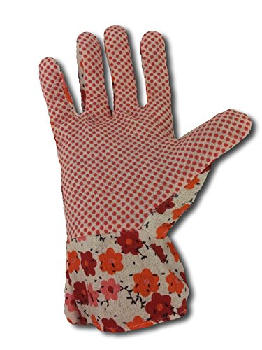 2 Paar Damen Gartenhandschuhe Arbeitshandschuhe Garten Handschuhe Blumenmotiv