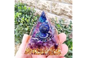 ycyingcheng Crystal Positive Energy Generator Orgonite Pyramid Protection, Energy Protection Chakra Healing Crystals Pyramid for Positive Energy Reiki Supplies Living Room and House Decor Gift