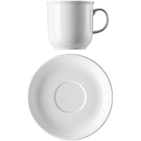 Becher mit Henkel groß 2-tlg. - Trend Weiß - Thomas - Henkelbecher + Untertasse -