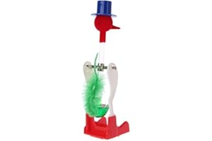 Itonash Non-Stop Liquid Drinking Glass Lucky Bird Duck Bobbing Magic Prank Toy (Blue)