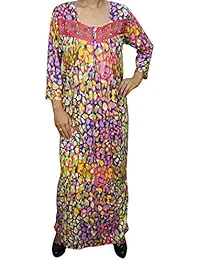 Indiatrendzs Women's Nighty Printed Hosiery Sleepwear Nightgowns Maxi Nightwear 42"