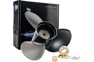 Boatman Hélice fuera de borda para 130-300 Hp Mercury, Mercruiser Sterndruves/Alpha/Bravo, kits de cubo intercambiables incluidos, 15 dientes ranurados