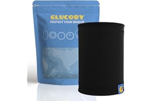 GLUCODY Freestyle Libre 2 / Valido para Todos Los Sensores/Brazalete Sensor Diabetes Suave Y Comodo/Brazalete Brazo (Negro, L (31-36cm))