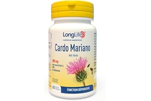 LongLife® Cardo Mariano 300 mg | Extrait végétal de chardon-marie titré à 80% en silymarine | Fonction détoxifiante | 2 mois de traitement | Sans gluten et végan