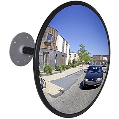 vidaXL Miroir convexe d'intérieur noir en acrylique 30 cm