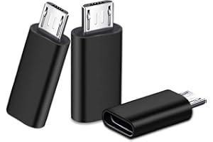 SHUBEIEUMI Adapter USB C to Micro USB 3 Pack, Micro USB (Male) to USB C (Female) Adapter, Supports 2.4 A Fast Charging Compatible with Samsung, Huawei, Xiaomi and etc.