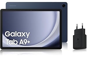 Samsung Galaxy Tab A9+ Tablette Android, 128 Go de Stockage, Grand écran de 11", Wifi, Son 3D, Bleu marine, avec Chargeur secteur rapide 25W inclus (version FR)