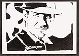  Póster Indiana Jones Grafiti Hecho A Mano - Handmade Street Art - Artwork
