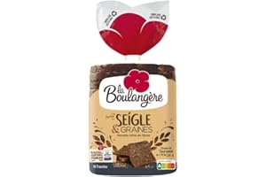 GÉNÉRIQUE La Boulangère Pain De Mie Seigle & Graines 500g - Un pain de mie rustique aux graines de lin et seigle, élégamment pré-tranché - Epicerie Sucrée - Le Lot De 4