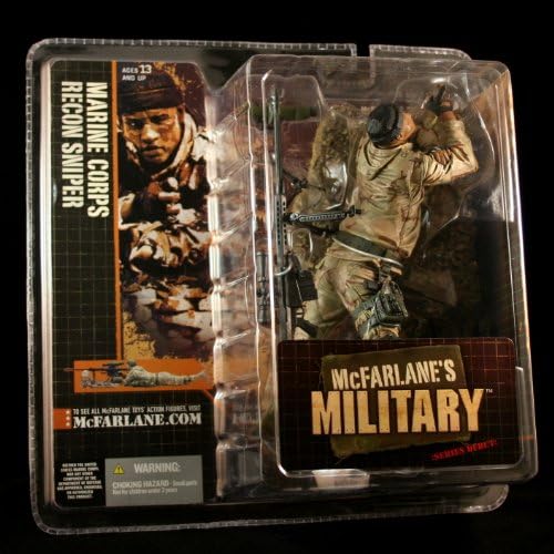 MARINE CORPS RECON SNIPER * AFRICAN AMERICAN VARIATION * McFarlane¡®s Military Series 1 Action Figure & Display Base