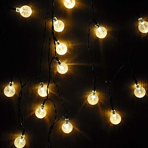 Satu Brown 30er LED Solar Lichterkette Garten Globe Außen Licht Warmweiß 6,5M, Dekorative Beleuchtung für Terrasse, Party, Hochzeit, Camping, Weihnachten, Hof, Outdoor, Fest Deko usw. - 2