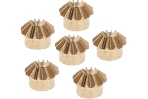 TTAMG SDENSHI 6 Stücke Messing Kegelrad Kegelzahnrad - 0.4 Modul, 12 Zähne, 1mm Lochdurchmesser