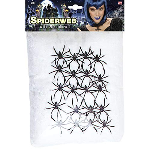Preisvergleich Produktbild WIDMANN 500g Spinnennetz mit 20 Spinnen