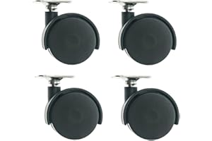 VICHOME 4 Ruedas para muebles giratorias con pletina de acero diámetro 30mm 20kg de carga por rueda