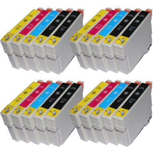 20 kompatible Tintenpatronen für Epson T1811 T1812 T1813 T1814 XL-Inhalt - 8x Schwarz je 18ml, 4x je C,M,Y je 18ml -- Druckerpatronen für Epson Expression Home XP30 XP102 XP202 XP205 XP302 XP305 XP402 XP405